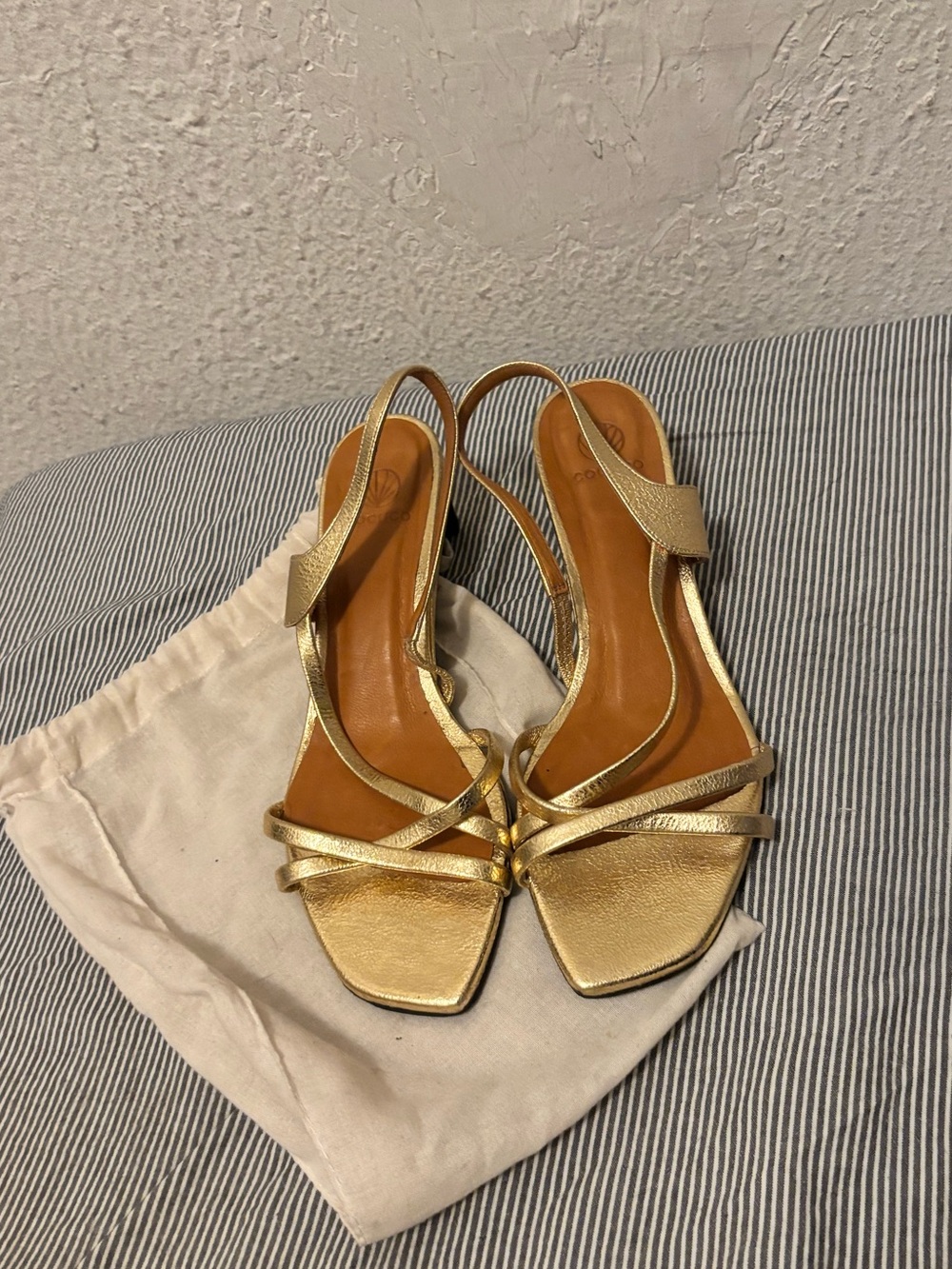 Coclico Gold Sandals - Size 37